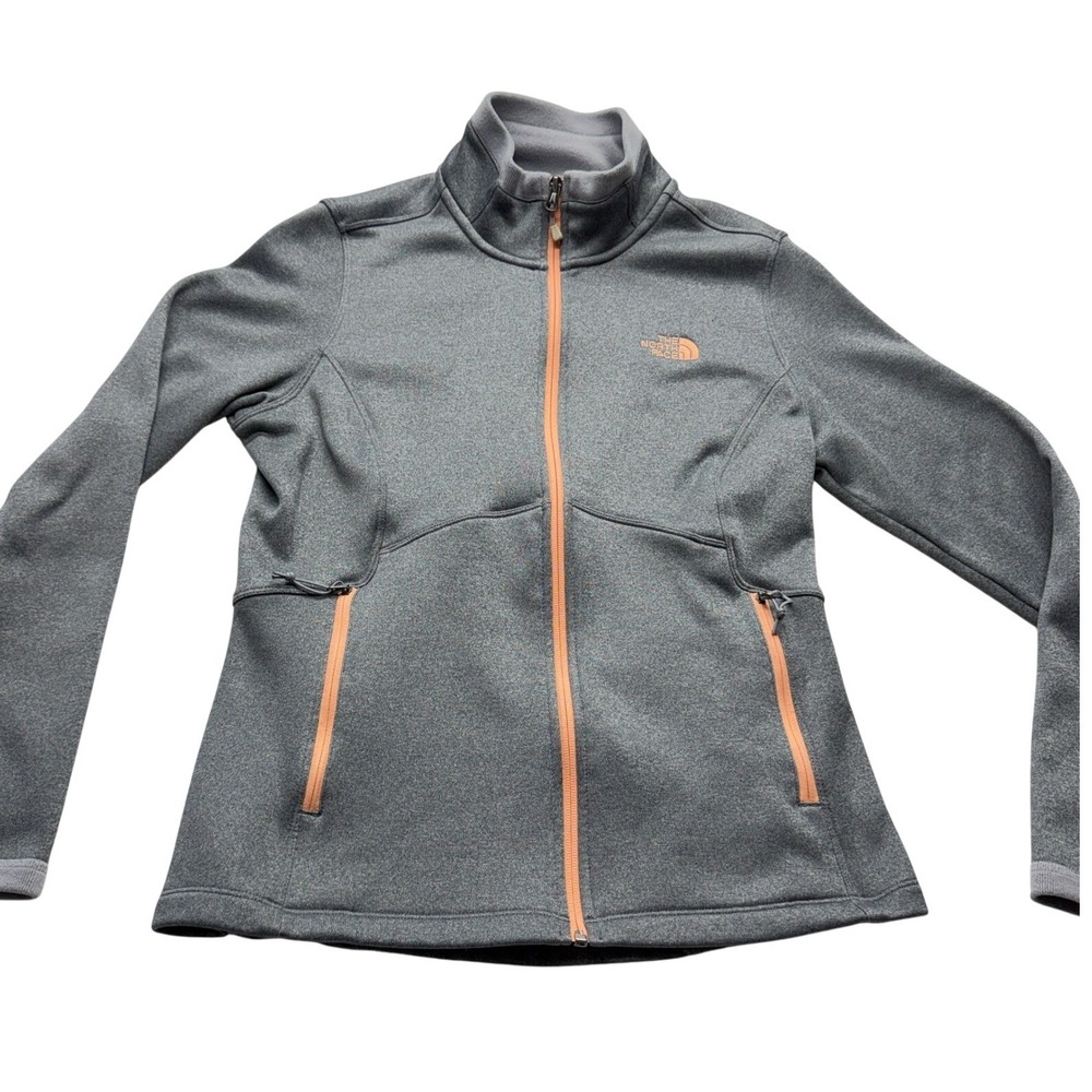 The North Face Jacket Small Gray Agave Full Zip Fleece Activewear Outdoor